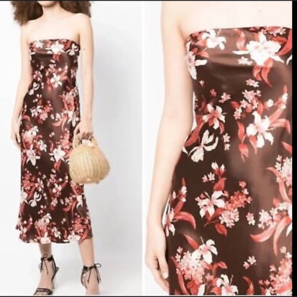 Reformation Joanne Floral Silk Maxi Dress